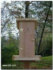 Front View of our Outhouse Bird Feeder