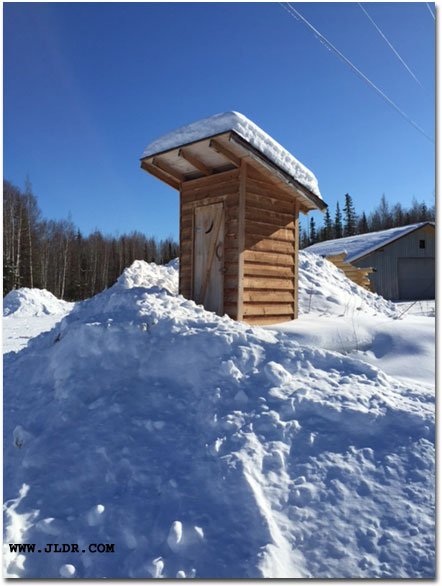 Fairbanks Alaska Outhouse in the snowFairbanks Alaska Outhouse in the snow