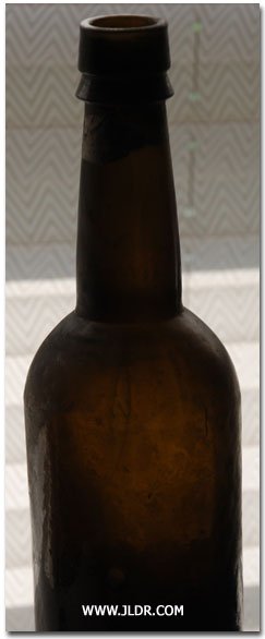 Black Glass Beer Bottle