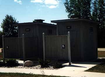 Fishdam Boat Access Outhouse near Cooks, Michigan