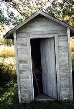 Door Open of the Outhouse