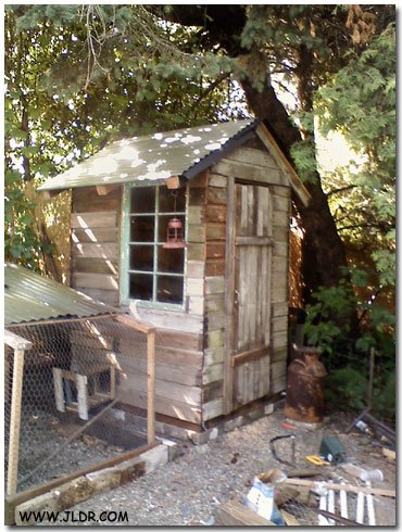The finished reconstruction of the Puyallup, WA Outhouse