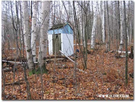 Deer Camp Outhouse on Route 115 in Michigan