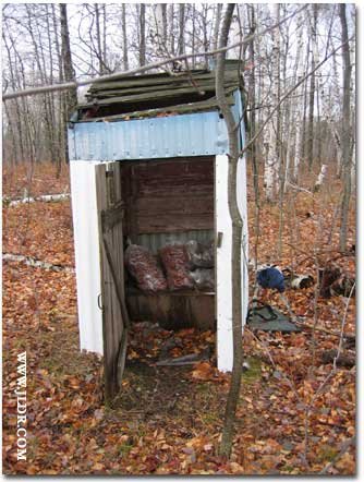 The deer won't go hungry if they get into this Outhouse