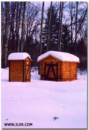 Log Cabin Outhouse and Shed