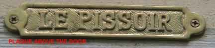 The Nameplate on the Outhouse