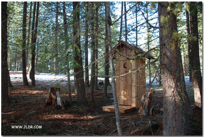 Cedar Outhouse built near Leavenworth, Washington