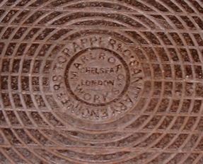 T. Crapper & Co. Manhole Cover. Similar to those in Westminster Abbey, Sandringham, Buckingham Palace, etc.