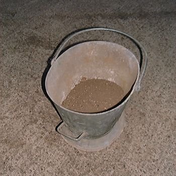 Earth Closet pail. Containing earth. (And that's all!)