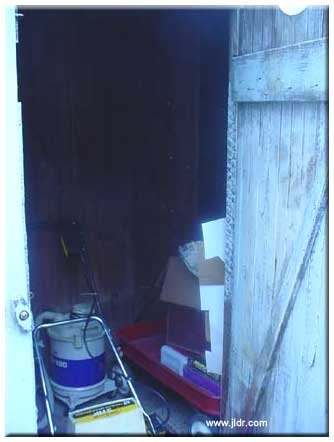 The Outhouse inside, left side