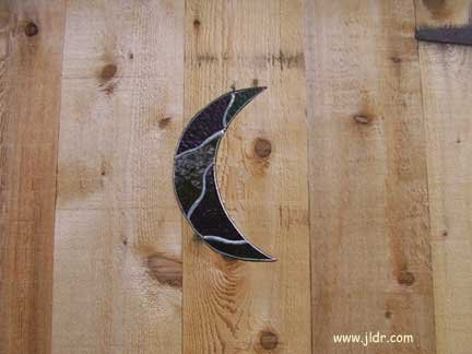Stained Glass Moon on the door