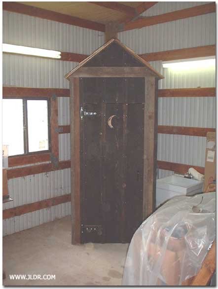 Another view of the indoor outhouse