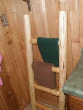 ...use the ladder to hang your towels