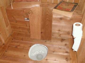 Indoor Outhouse hole with cover up