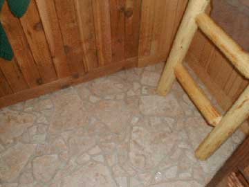 And the floor is made out of stone!