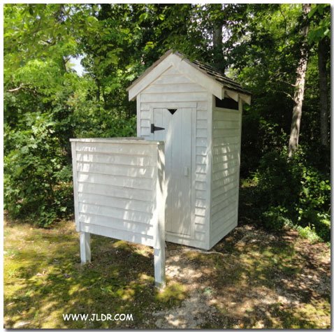 Nice looking Outhouse at Head of the River Church and Cemetery, Cumberland, NJ