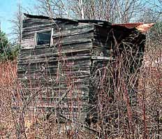 Right Rear view of NH 1800's Outhouse
