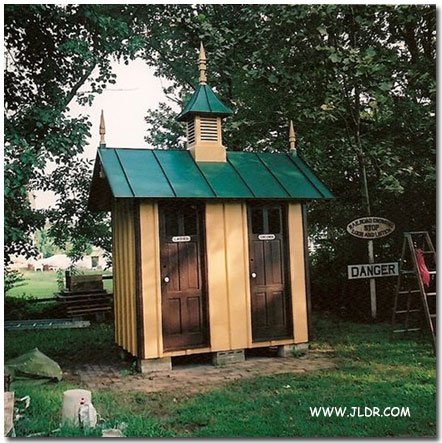 Really nice rebuilt outhouse