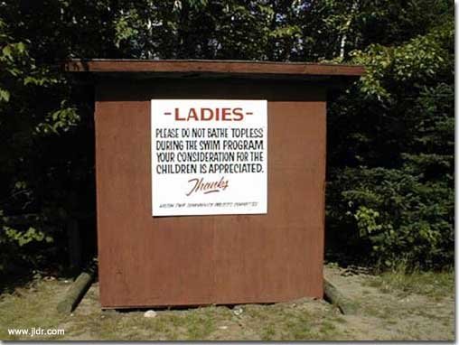 Please Don't Bathe Topless Outhouse