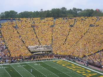 The Meeeechigan Student Cheering Section at The Big House!