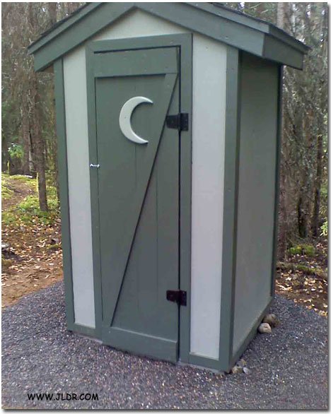 Outside View of finished Outhouse