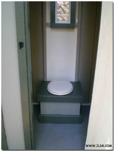Inside view of finished Outhouse